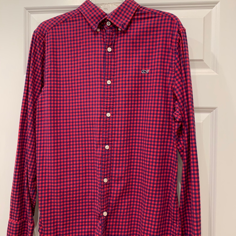 Vineyard Vines red and blue Flannel size Medium